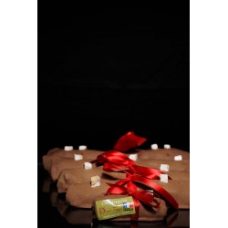 Bûche de Noël 750 g en Nougat tendre enrobé de chocolat caramel